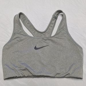 Gray Nike sports bra